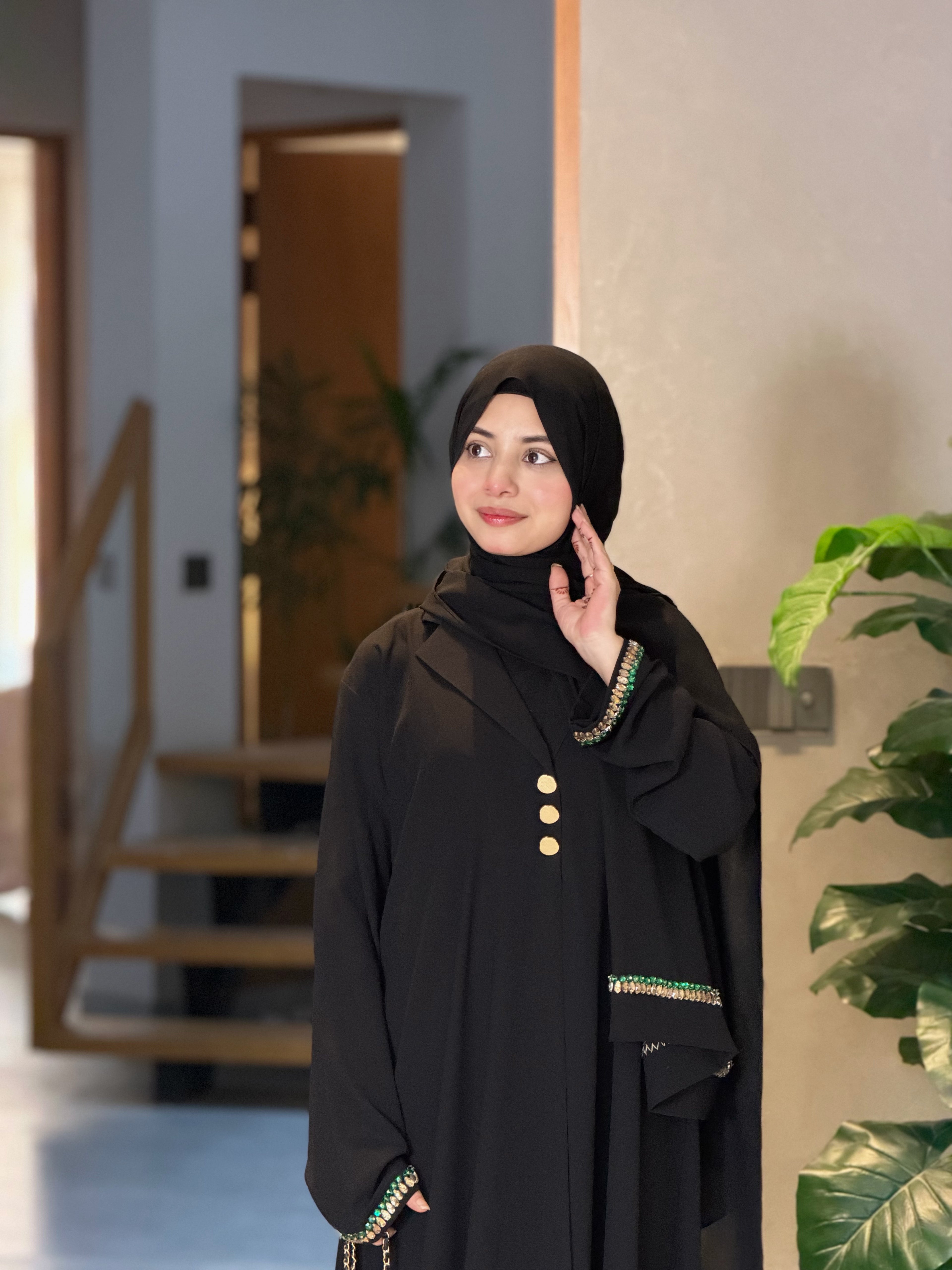 Sultana Noir Coat Style Abaya By Arabian Bride Abayas