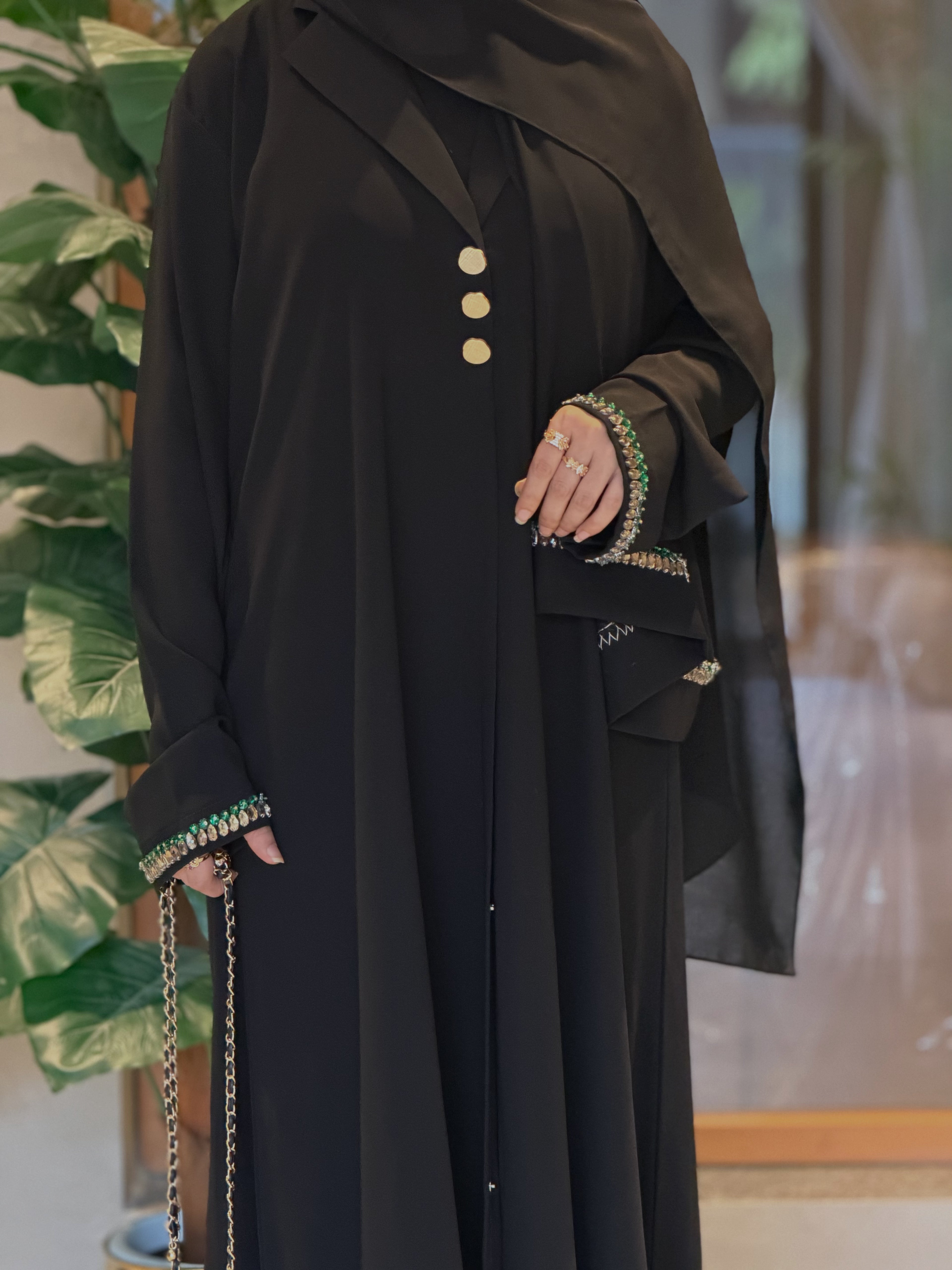 Sultana Noir Coat Style Abaya By Arabian Bride Abayas