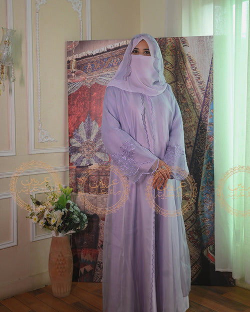 Ameerah Lilac Casual Abaya by Arabian Bride Abayas