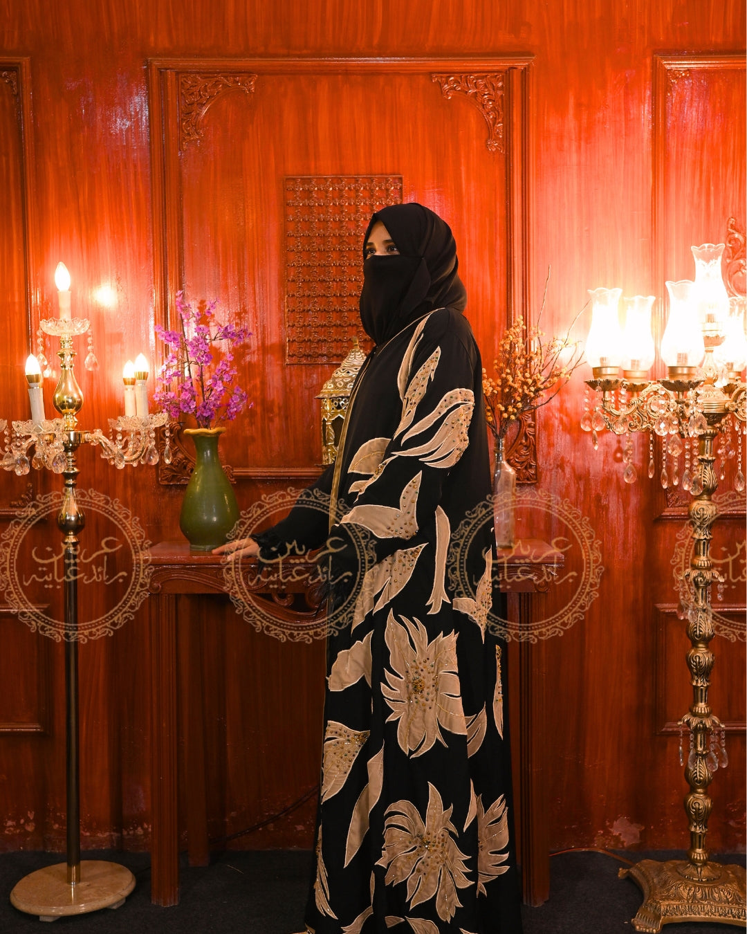 Hurram Sultan Gold Handmade Abaya By Arabian Bride Abayas