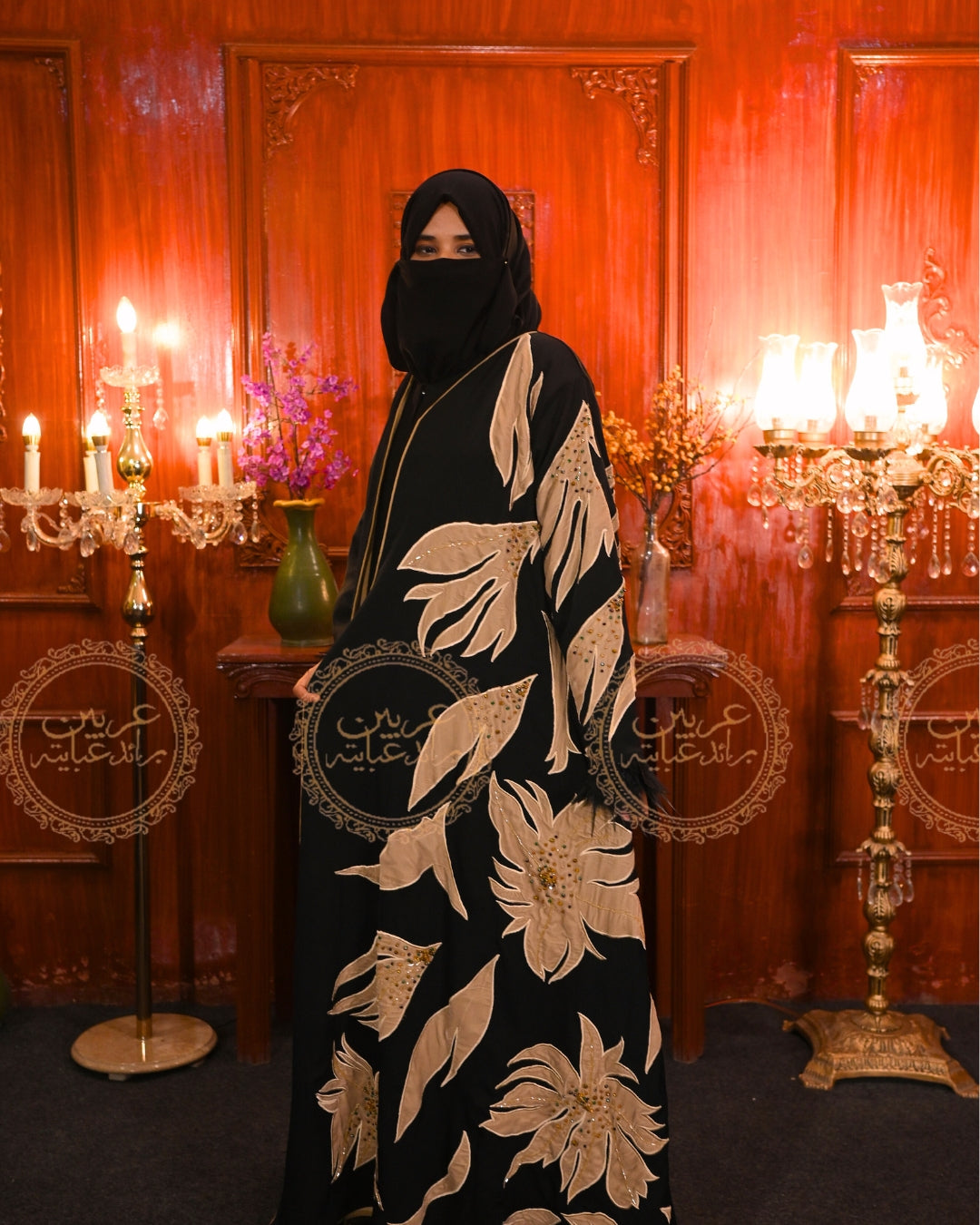 Hurram Sultan Gold Handmade Abaya By Arabian Bride Abayas