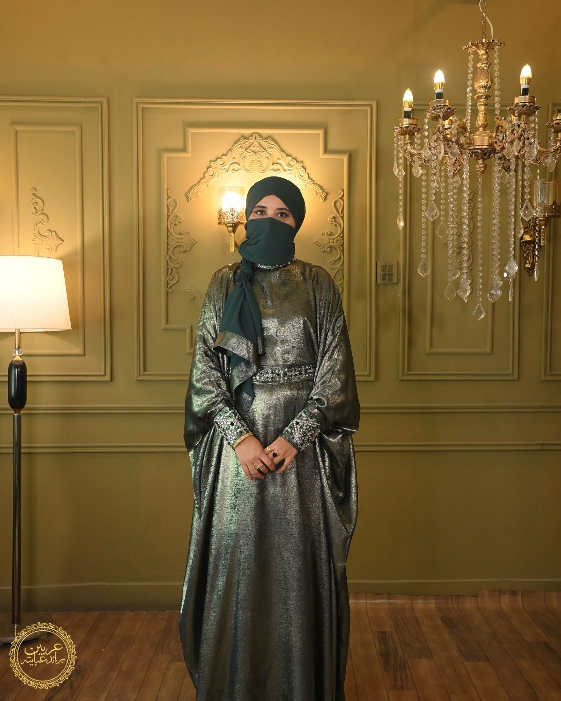 Malieka Al Uroos Luxury TikTok Nida Stone Handwork Abaya — view 2